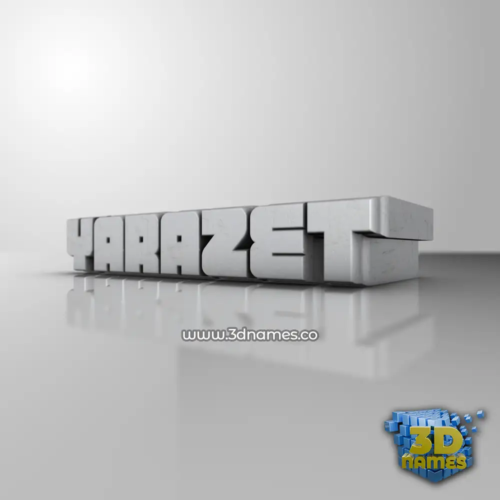 yarazet in White Metro style - 3D name wallpaper