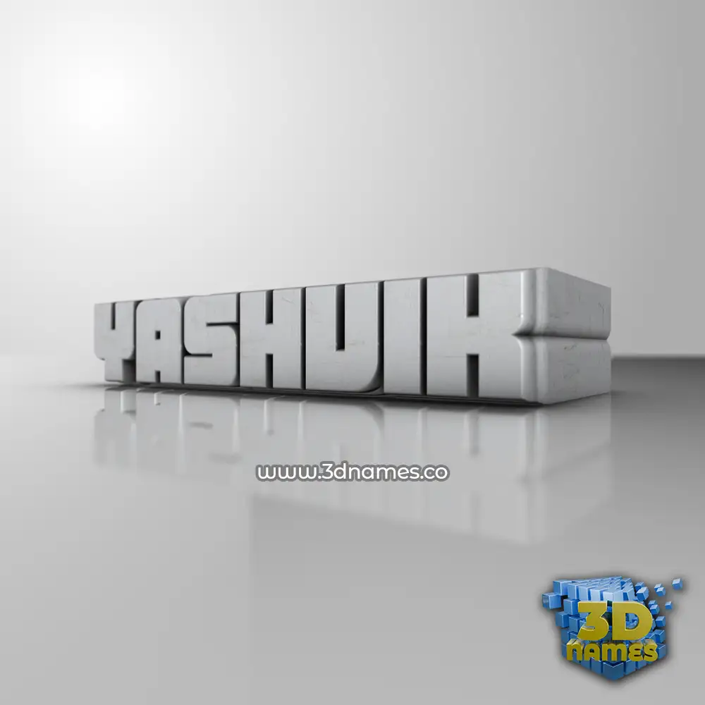 yashvik in White Metro style - 3D name wallpaper