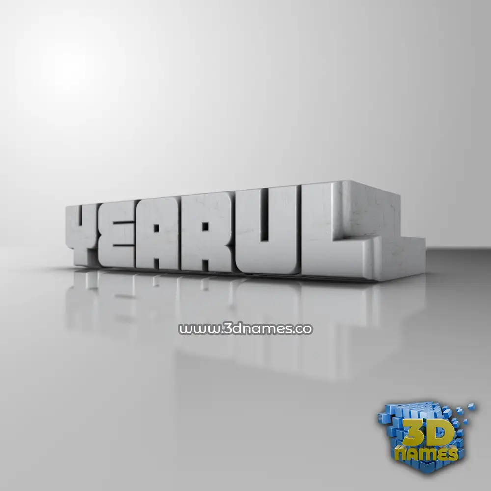yearul in White Metro style - 3D name wallpaper