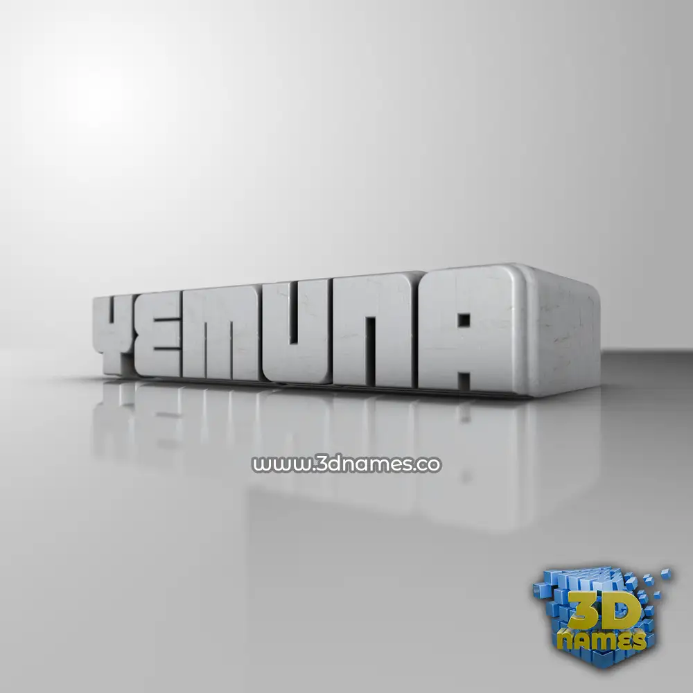 yemuna in White Metro style - 3D name wallpaper