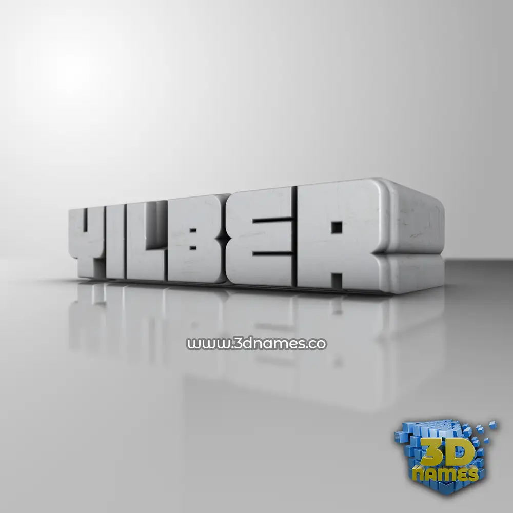 yilber in White Metro style - 3D name wallpaper