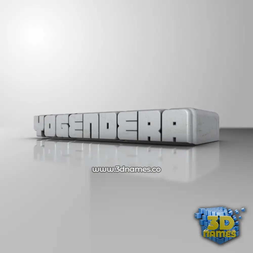 yogendera in White Metro style - 3D name wallpaper