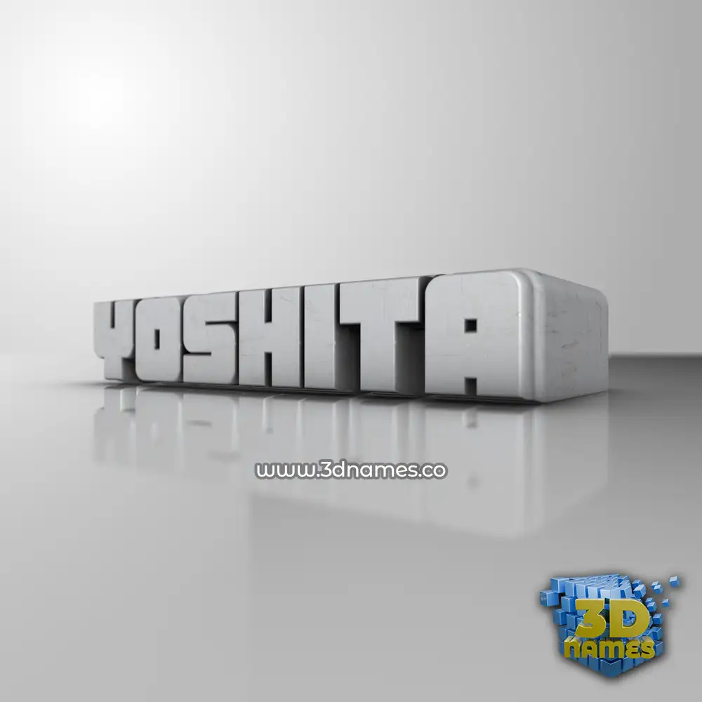 yoshita in White Metro style - 3D name wallpaper