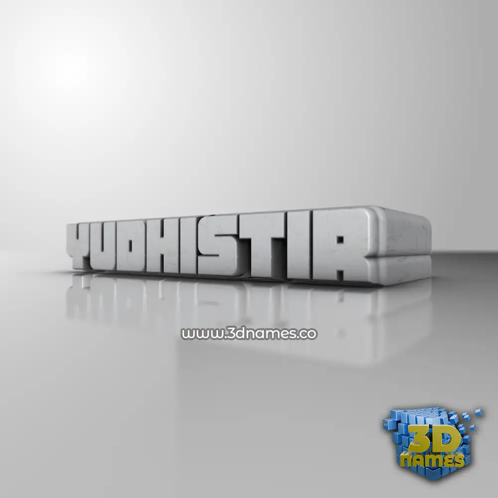 yudhistir in White Metro style - 3D name wallpaper