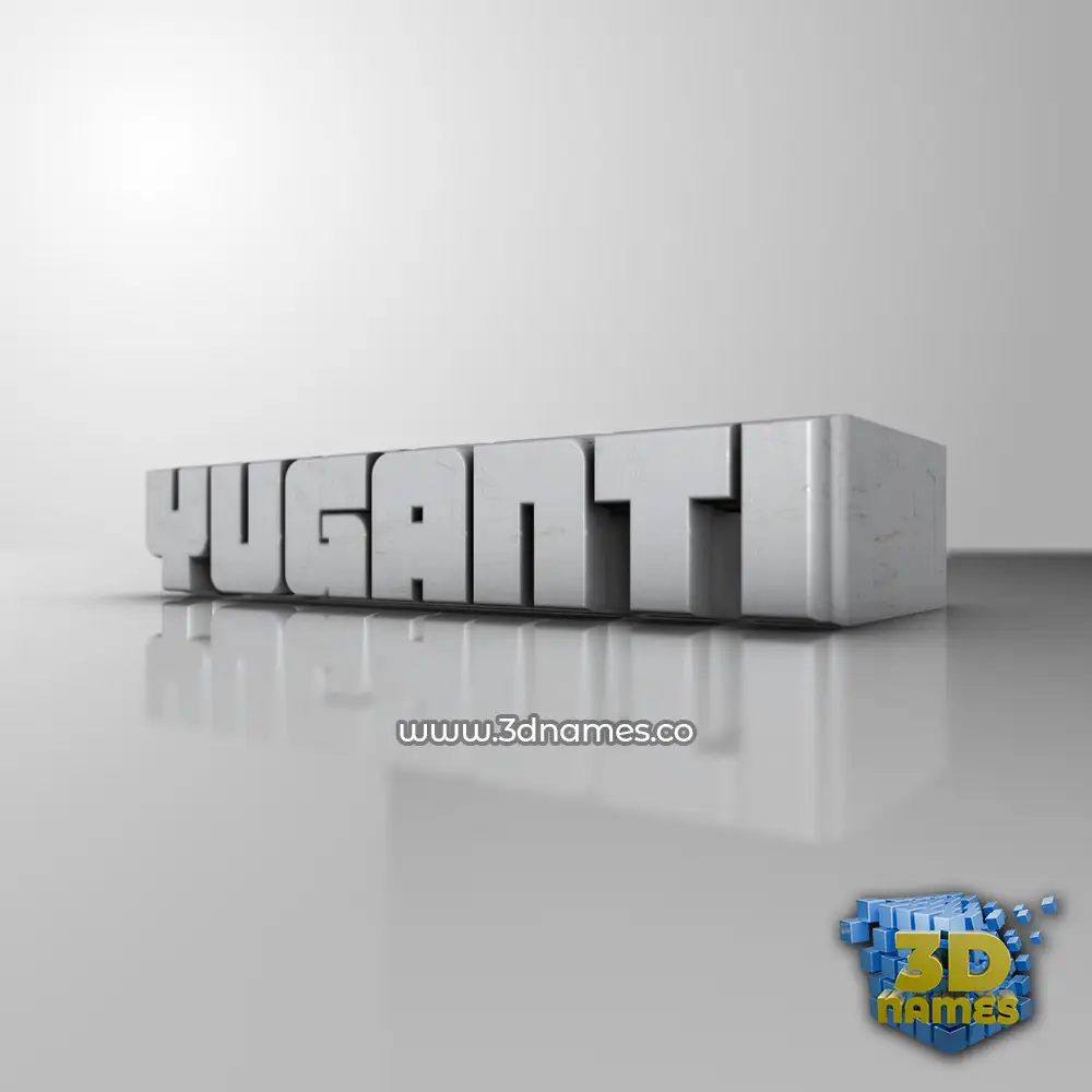yuganti in White Metro style - 3D name wallpaper