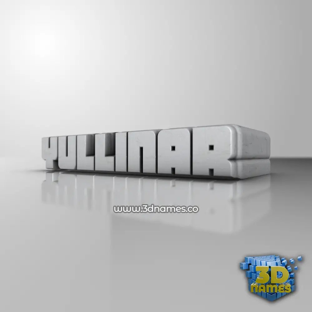 yullinar in White Metro style - 3D name wallpaper