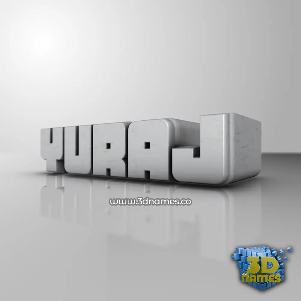 yuraj in White Metro style - 3D name wallpaper