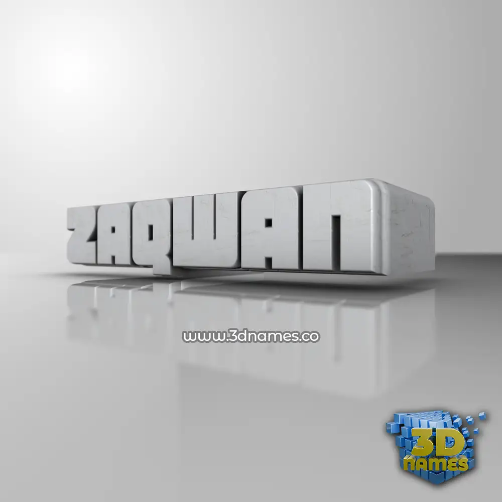 zaqwan in White Metro style - 3D name wallpaper