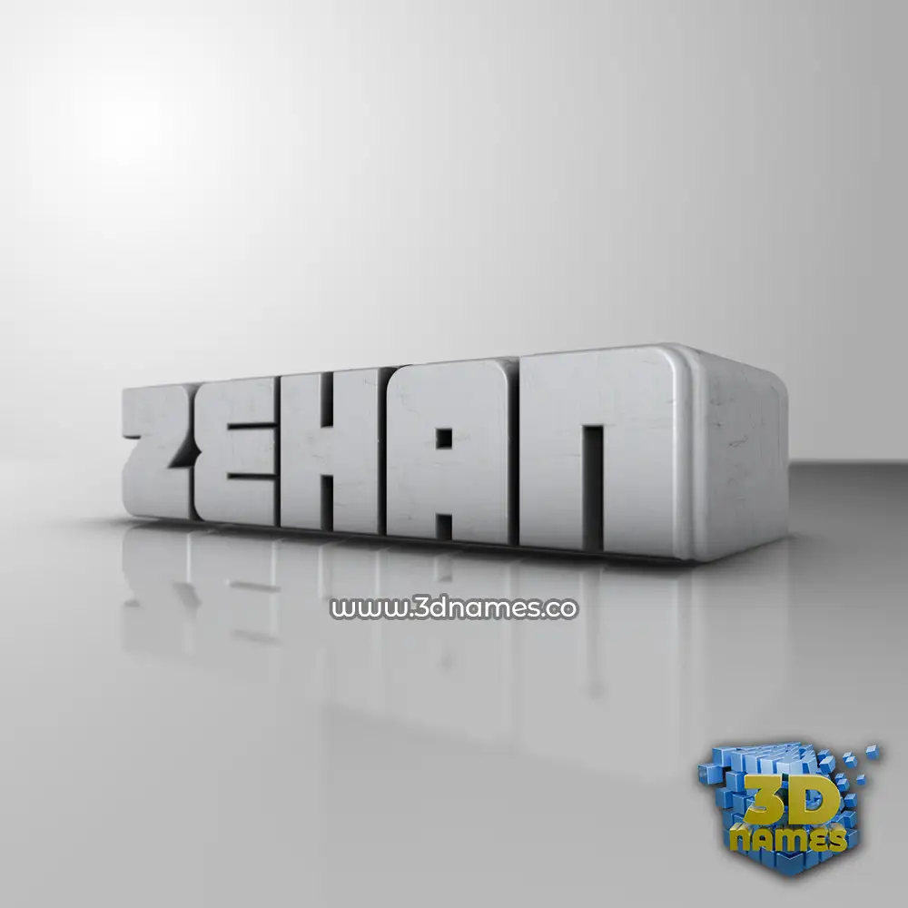 zehan in White Metro style - 3D name wallpaper
