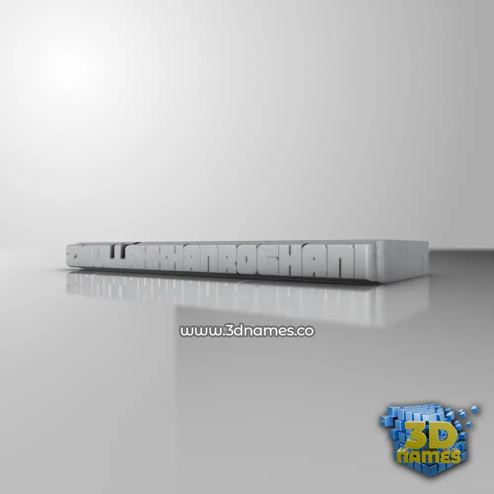 ziaullahkhanroghani in White Metro style - 3D name wallpaper