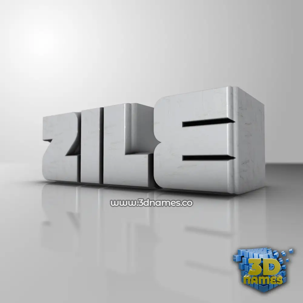 zile in White Metro style - 3D name wallpaper