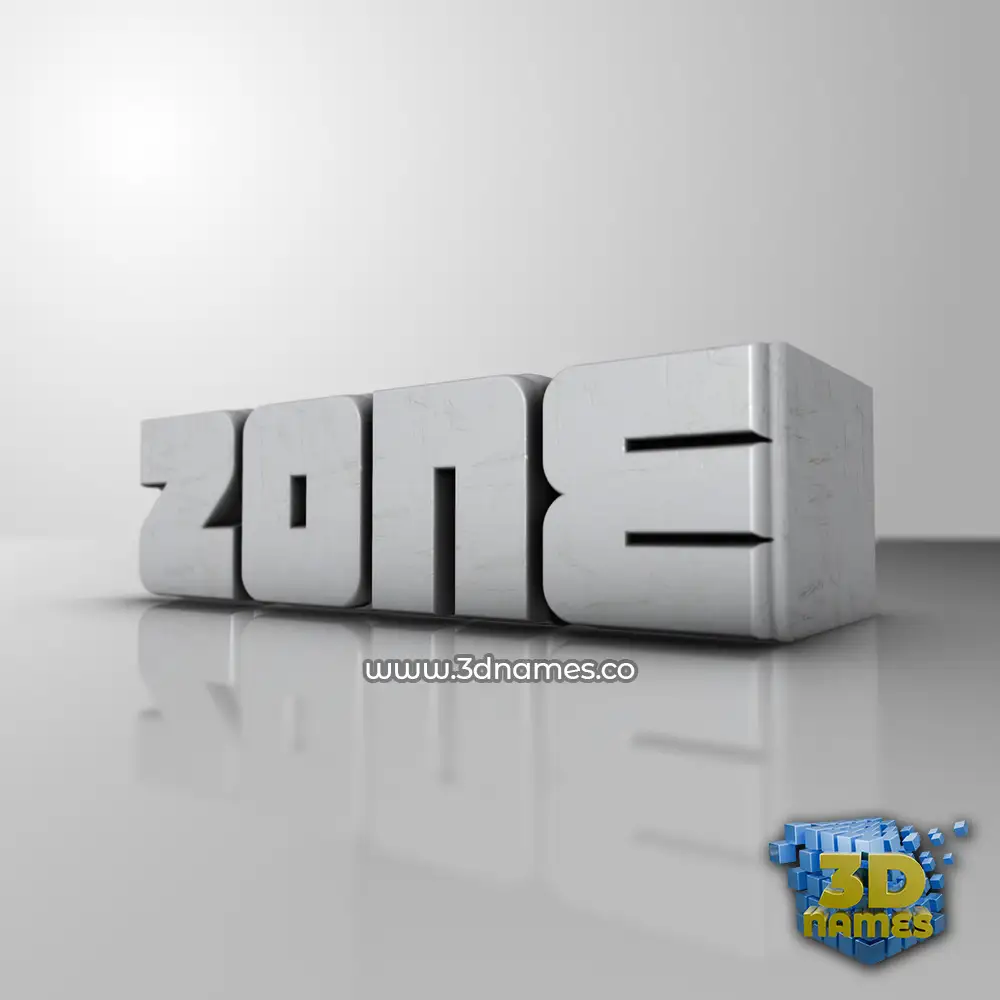 zone in White Metro style - 3D name wallpaper