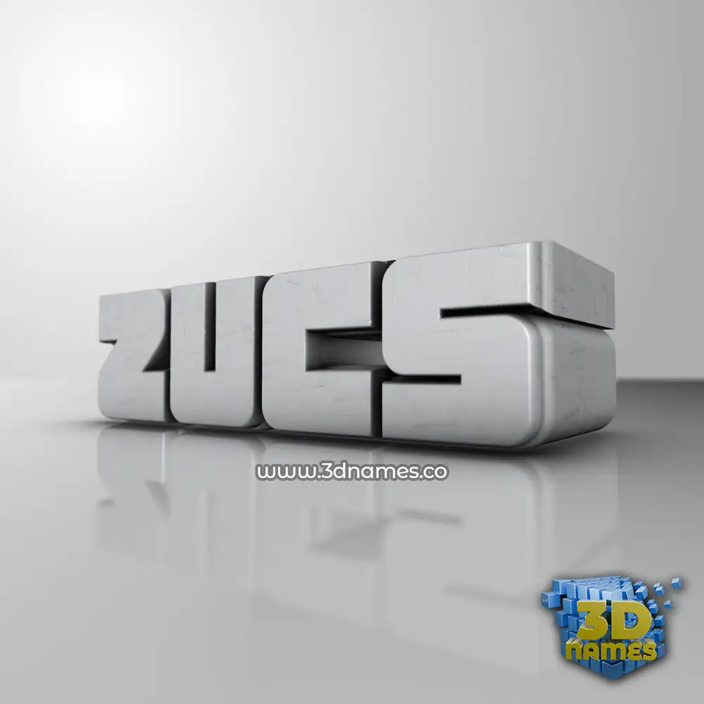 zucs in White Metro style - 3D name wallpaper