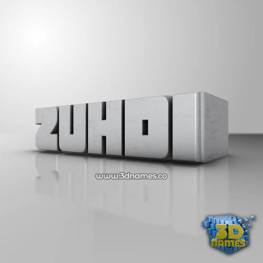 zuhdi in White Metro style - 3D name wallpaper