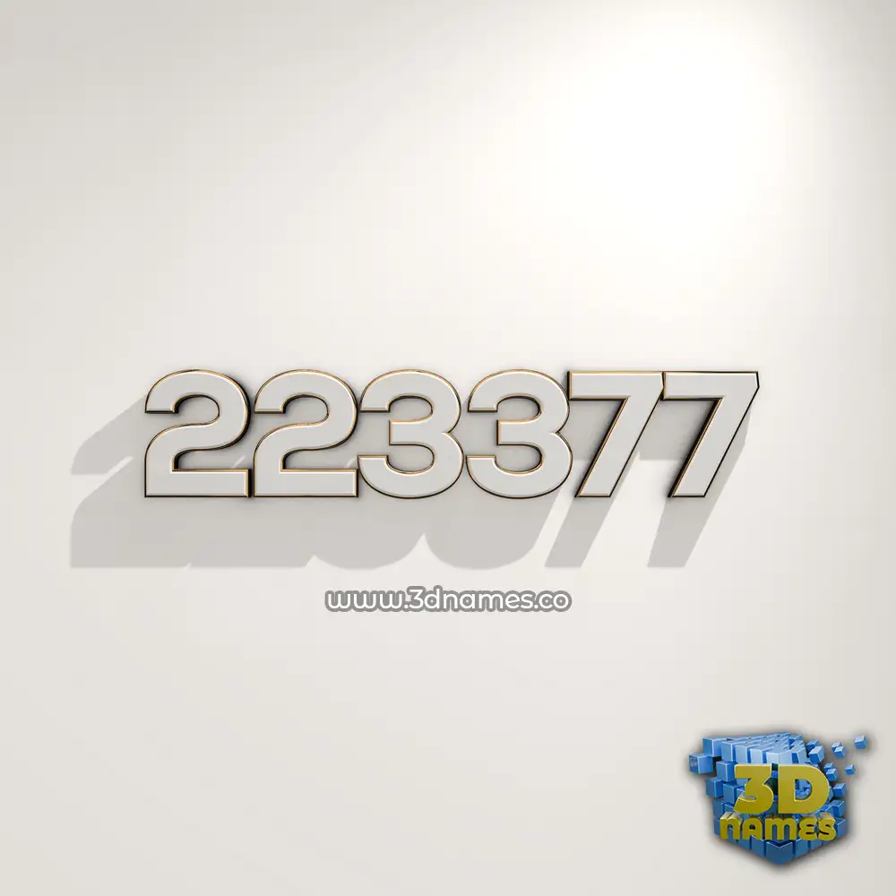223377 in White Logo Warm style - 3D name wallpaper