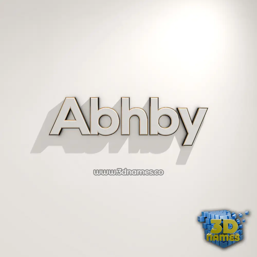 abhby in White Logo Warm style - 3D name wallpaper