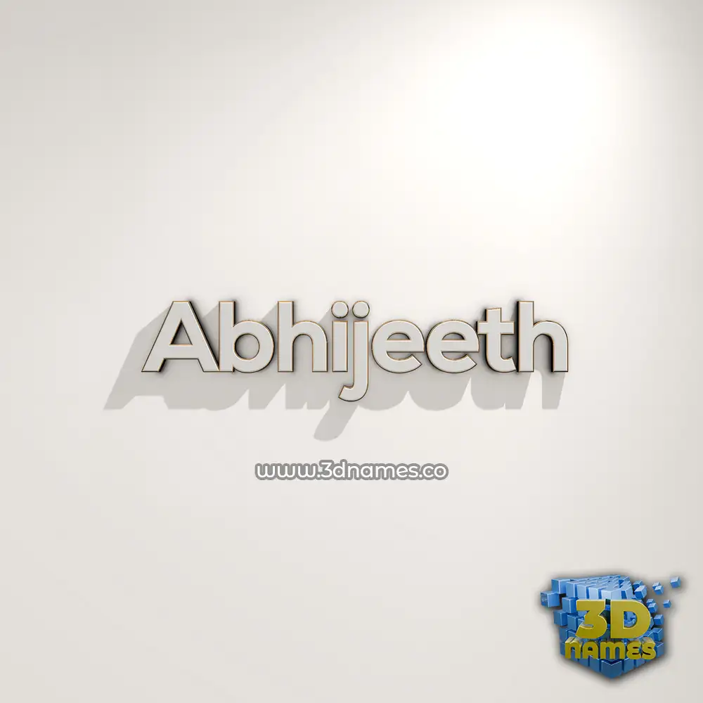 abhijeeth in White Logo Warm style - 3D name wallpaper