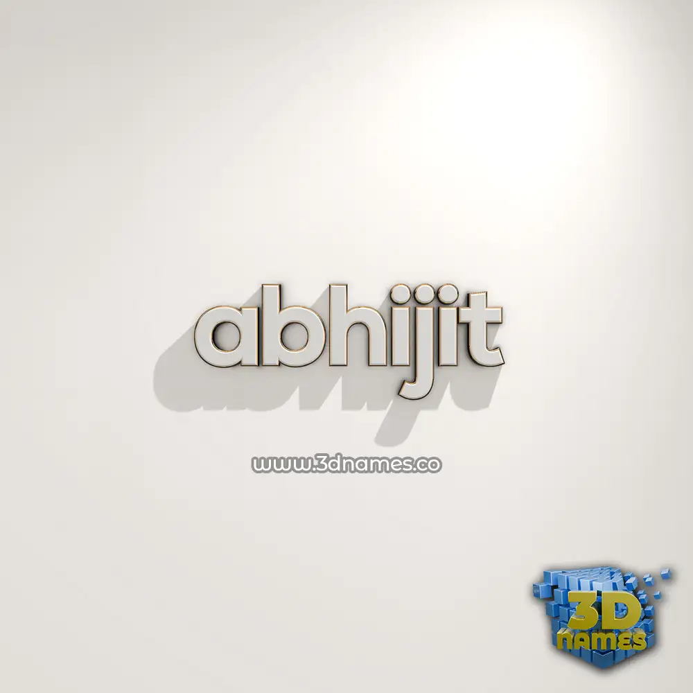 abhijit in White Logo Warm style - 3D name wallpaper