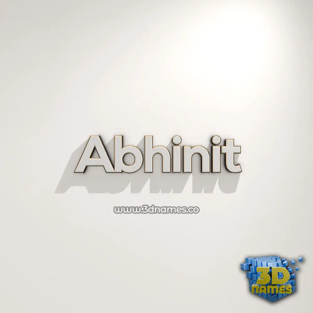 abhinit in White Logo Warm style - 3D name wallpaper