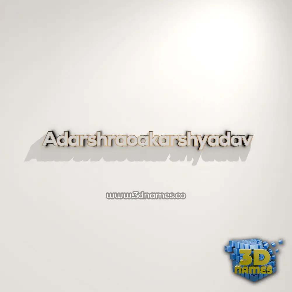 adarshraoakarshyadav in White Logo Warm style - 3D name wallpaper
