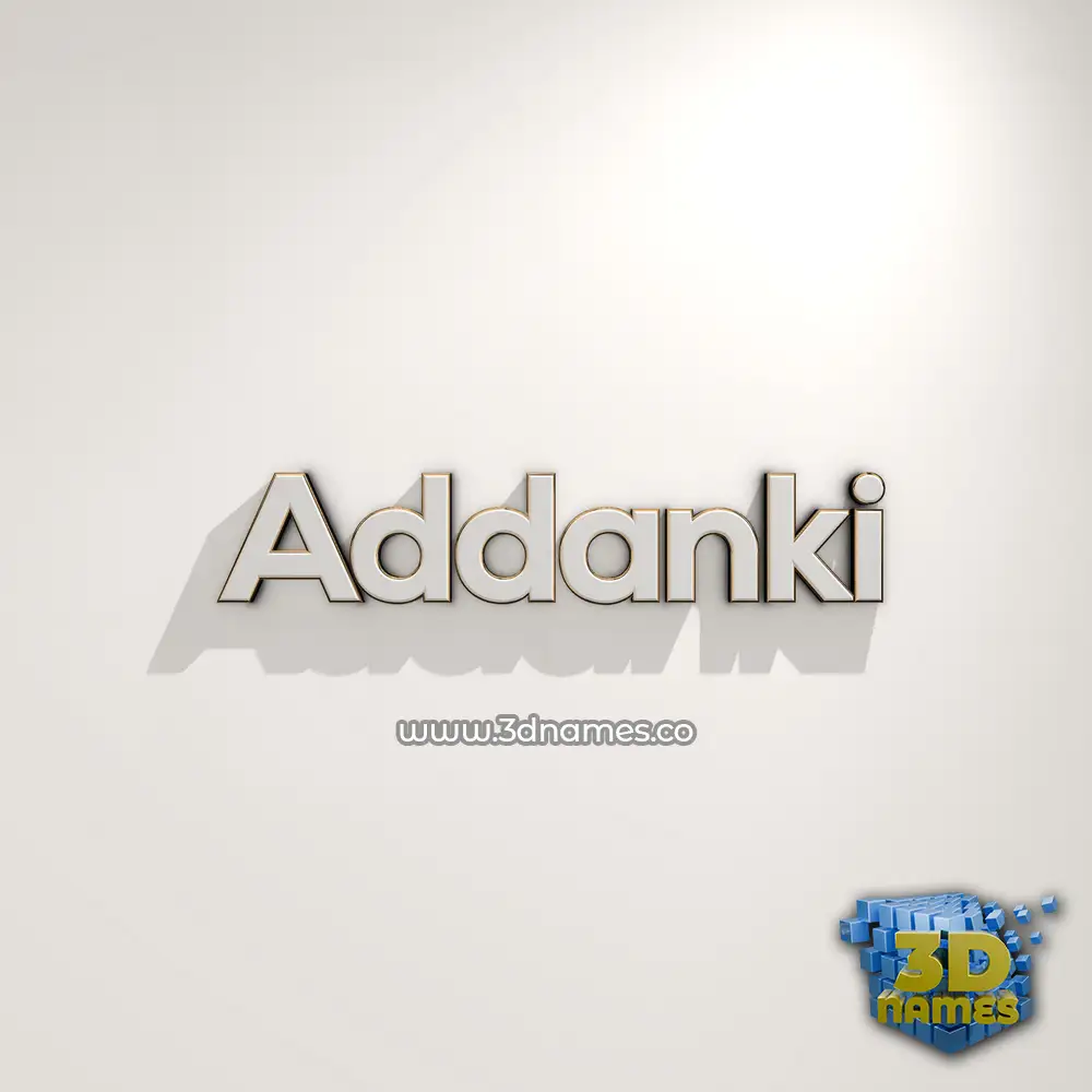 addanki in White Logo Warm style - 3D name wallpaper