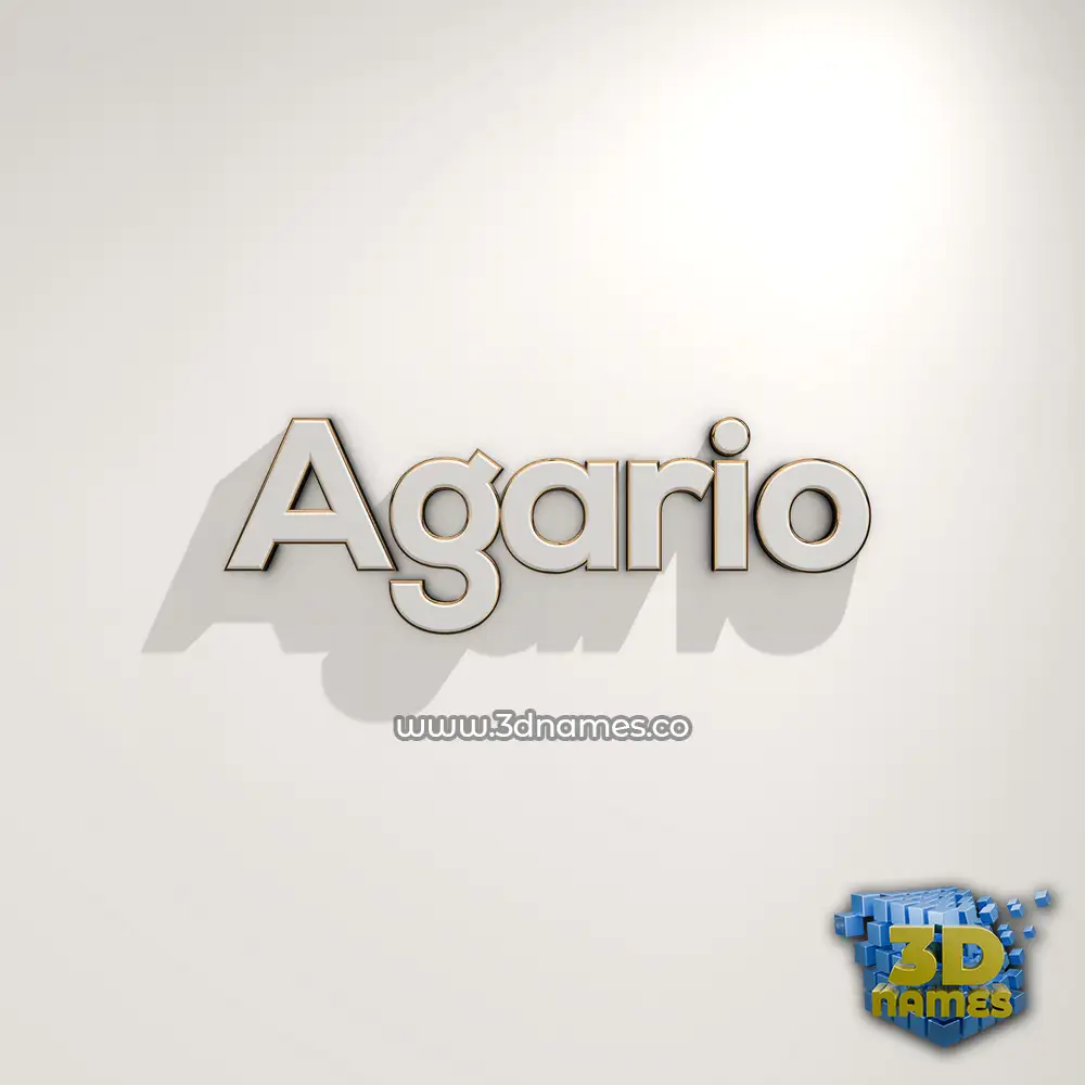 agario in White Logo Warm style - 3D name wallpaper