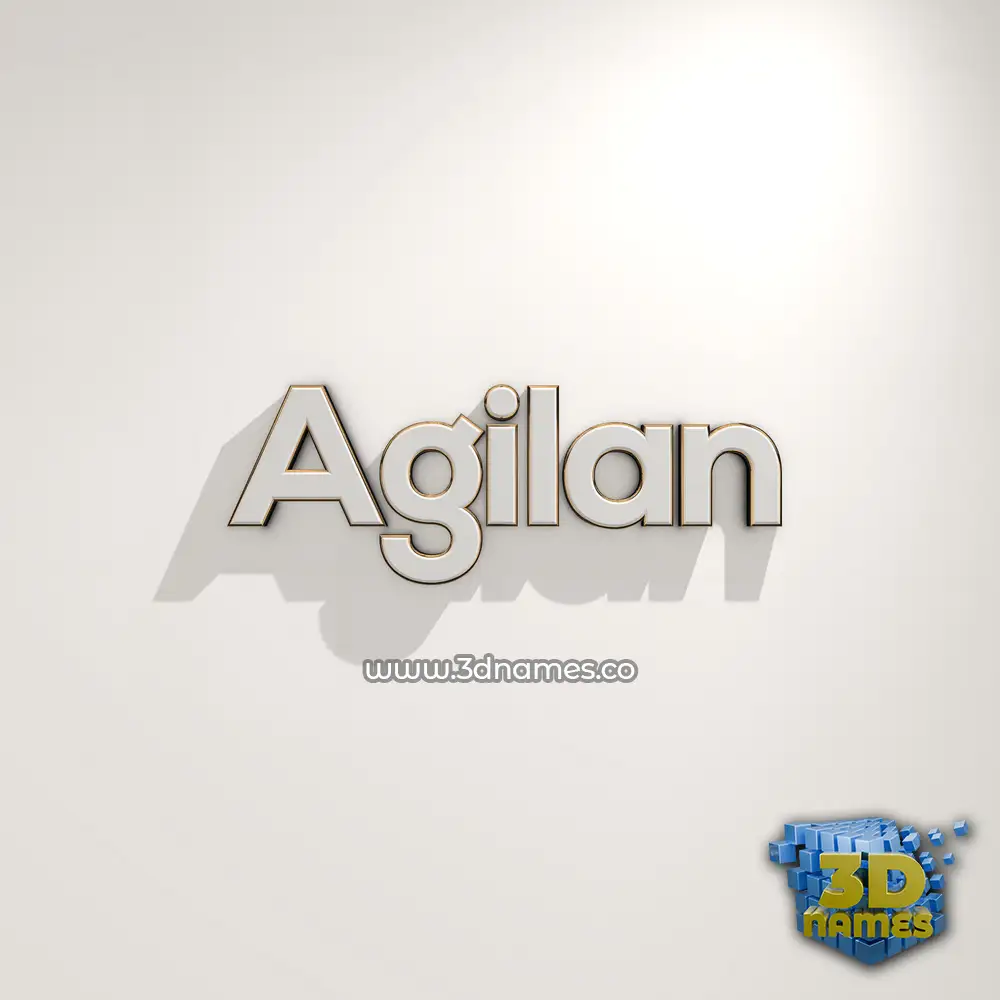 agilan in White Logo Warm style - 3D name wallpaper