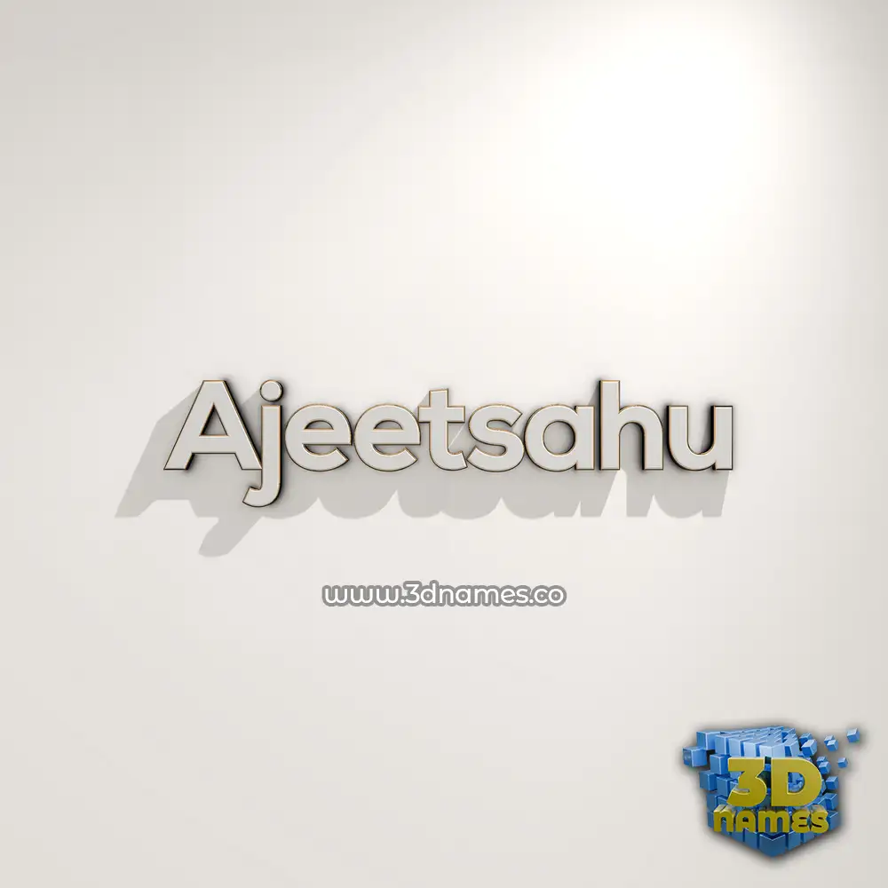 ajeetsahu in White Logo Warm style - 3D name wallpaper