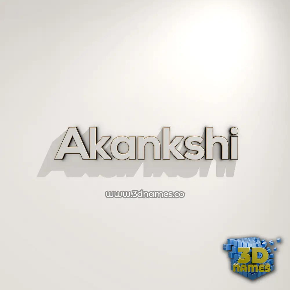 akankshi in White Logo Warm style - 3D name wallpaper