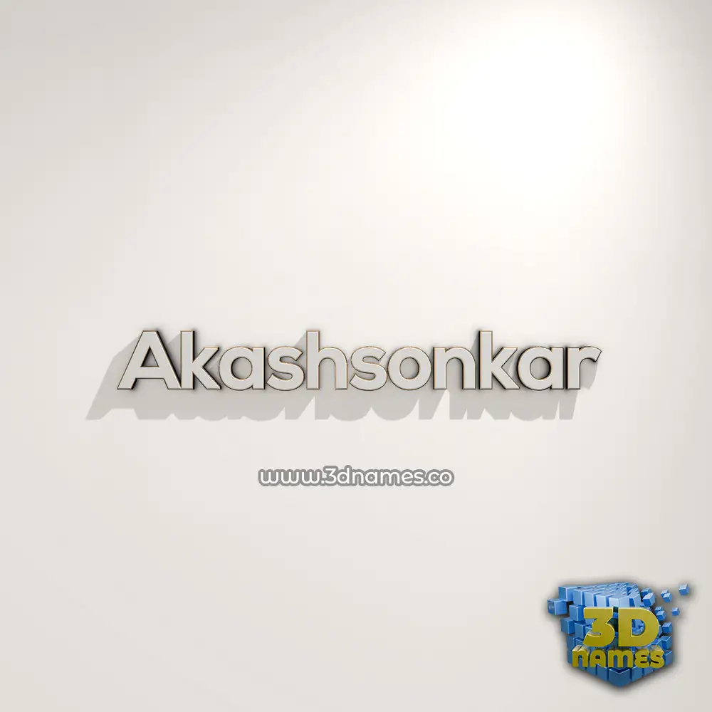 akashsonkar in White Logo Warm style - 3D name wallpaper