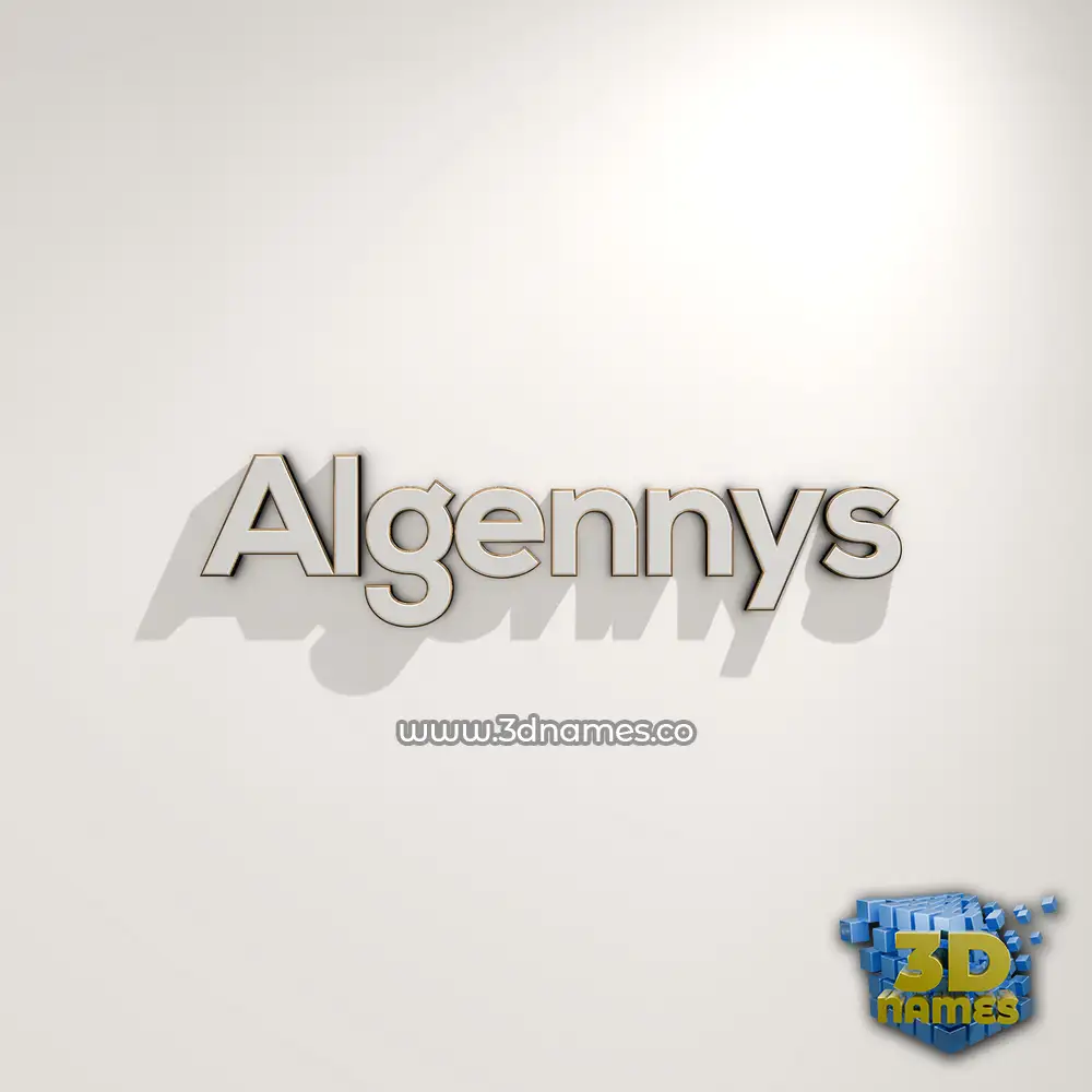algennys in White Logo Warm style - 3D name wallpaper