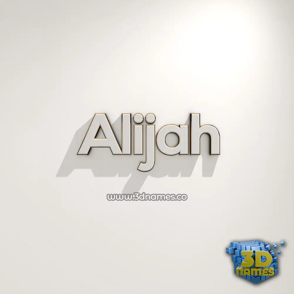 alijah in White Logo Warm style - 3D name wallpaper