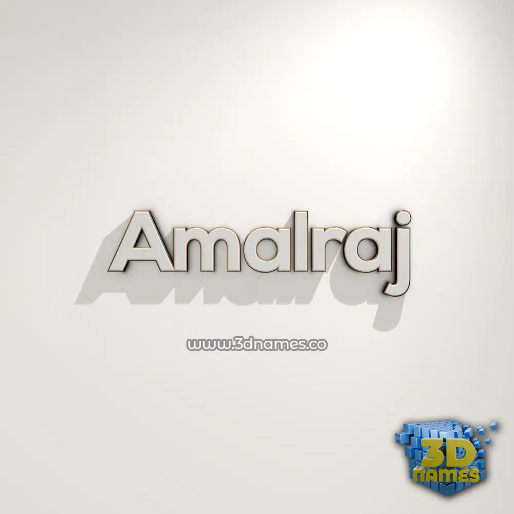 amalraj in White Logo Warm style - 3D name wallpaper