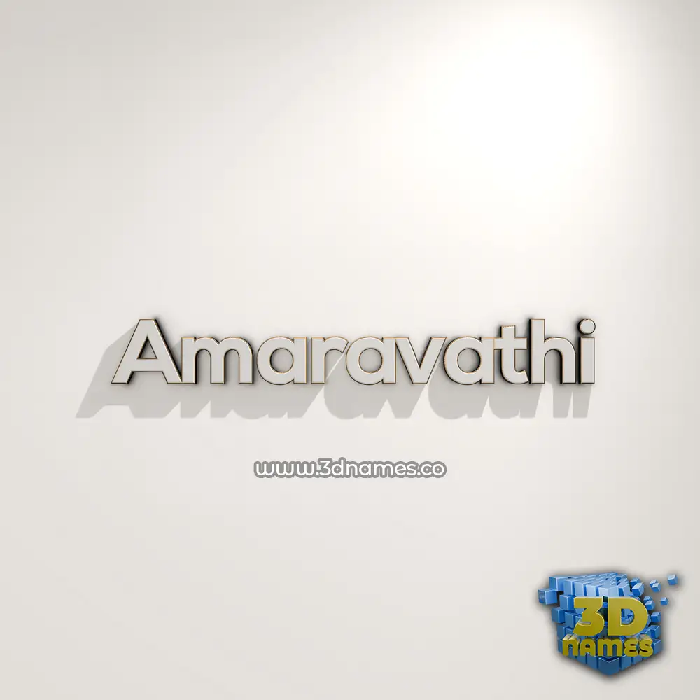 amaravathi in White Logo Warm style - 3D name wallpaper