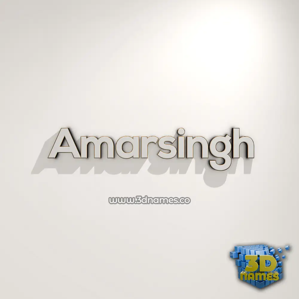 amarsingh in White Logo Warm style - 3D name wallpaper