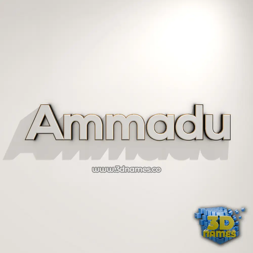ammadu in White Logo Warm style - 3D name wallpaper