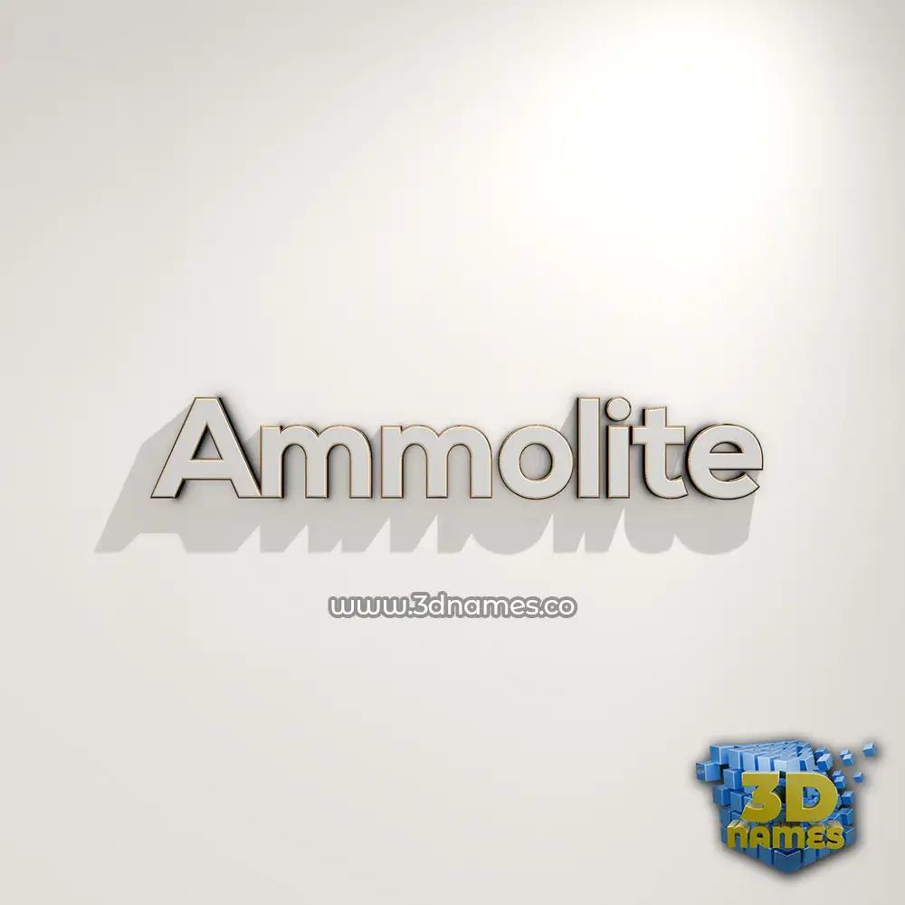 ammolite in White Logo Warm style - 3D name wallpaper