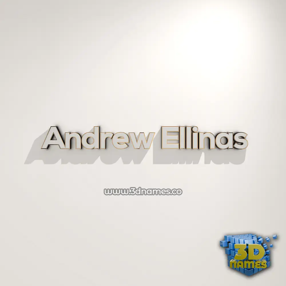 andrew ellinas in White Logo Warm style - 3D name wallpaper