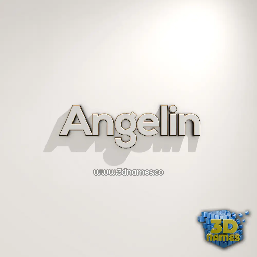 angelin in White Logo Warm style - 3D name wallpaper