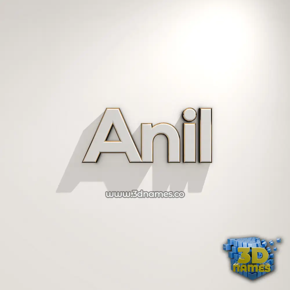 anil in White Logo Warm style - 3D name wallpaper