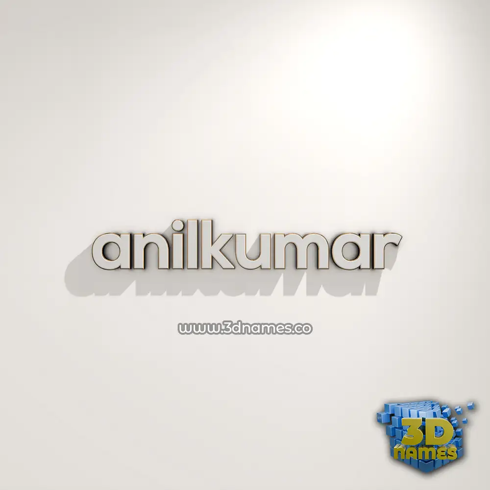 anilkumar in White Logo Warm style - 3D name wallpaper
