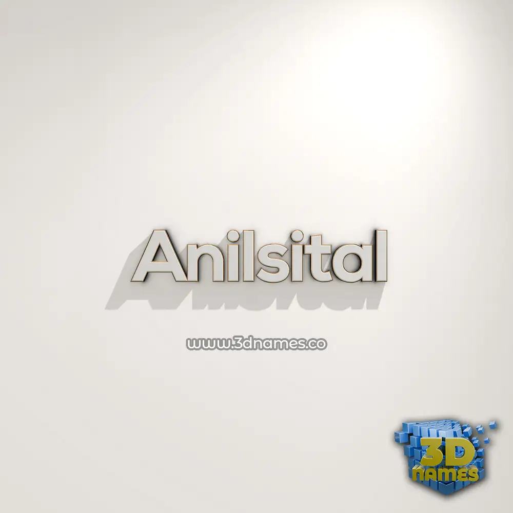 anilsital in White Logo Warm style - 3D name wallpaper