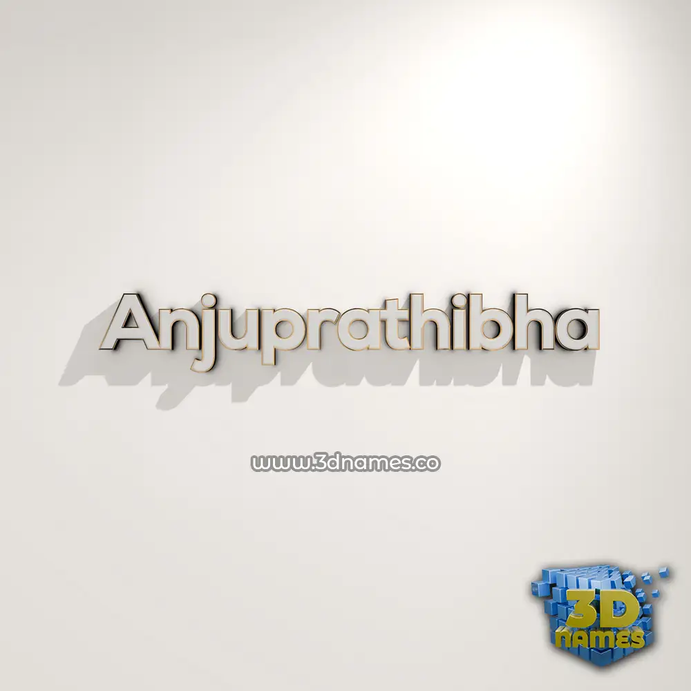 anjuprathibha in White Logo Warm style - 3D name wallpaper