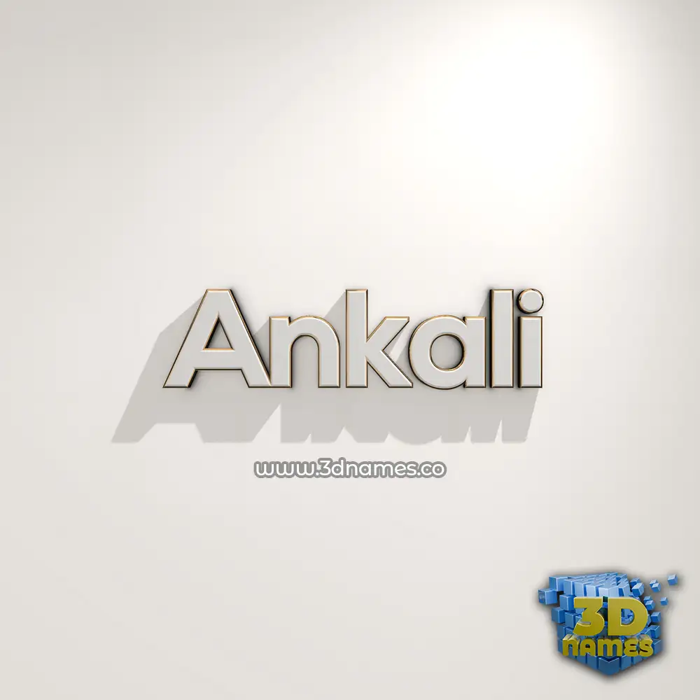 ankali in White Logo Warm style - 3D name wallpaper