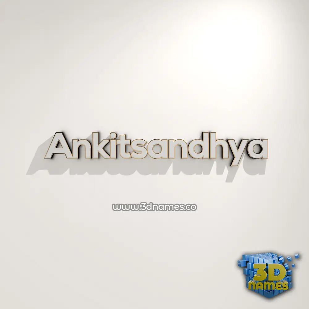ankitsandhya in White Logo Warm style - 3D name wallpaper