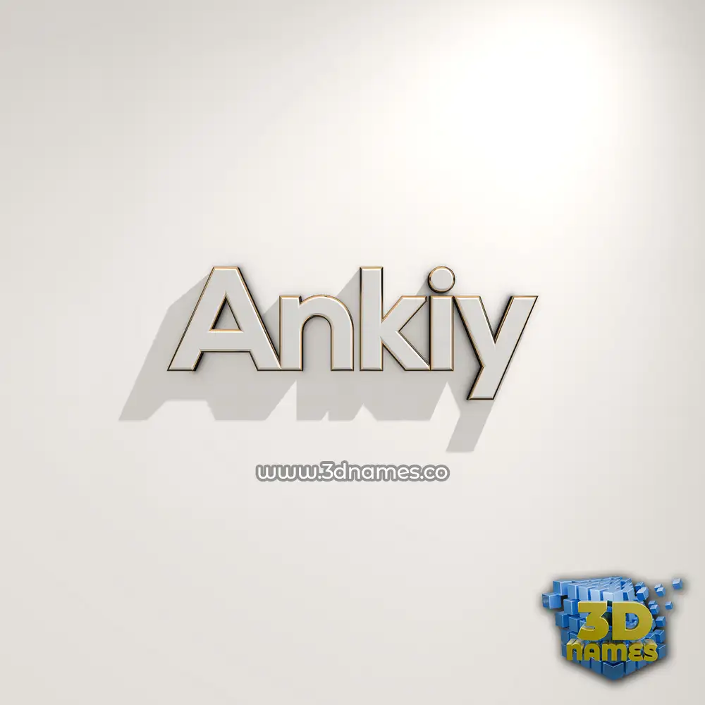ankiy in White Logo Warm style - 3D name wallpaper