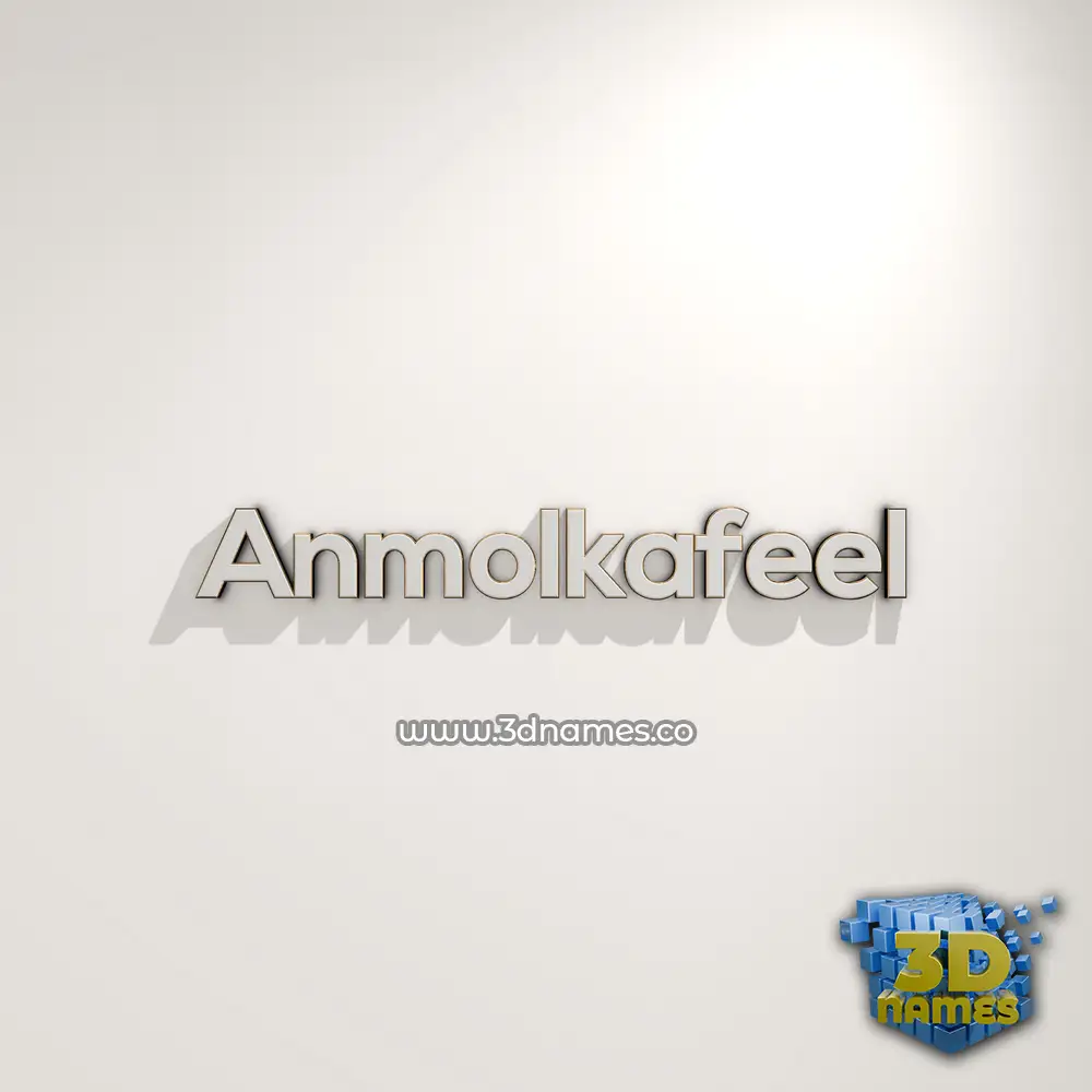 anmolkafeel in White Logo Warm style - 3D name wallpaper