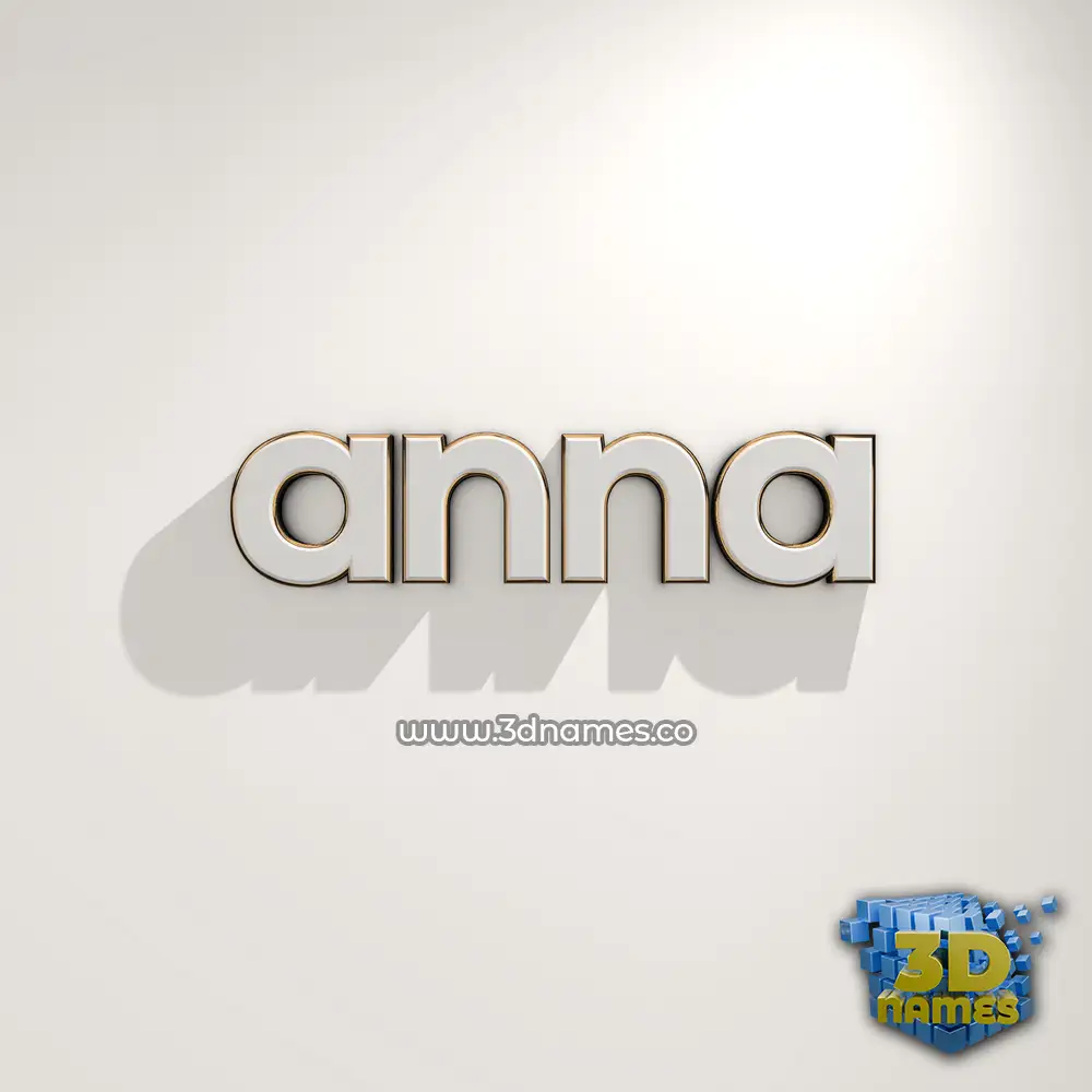 anna in White Logo Warm style - 3D name wallpaper