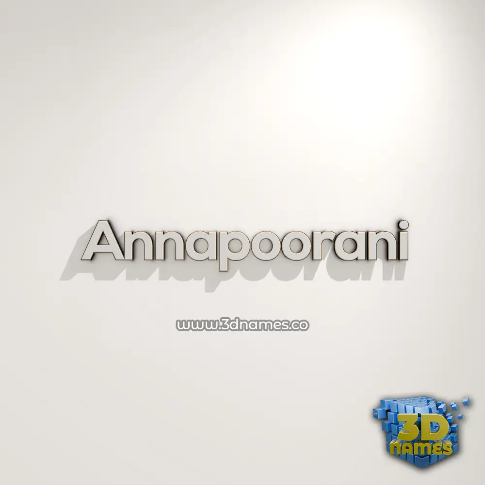 annapoorani in White Logo Warm style - 3D name wallpaper
