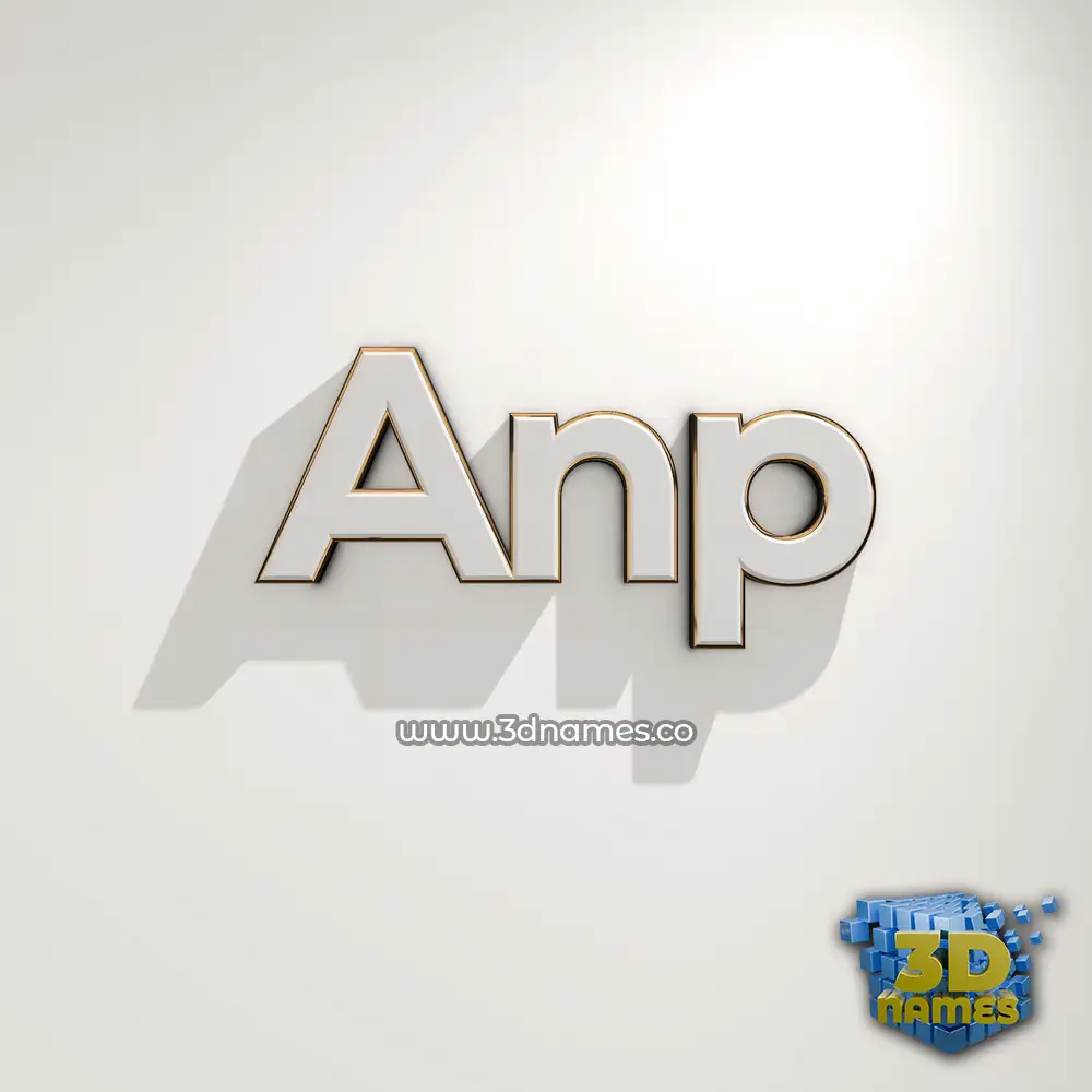 anp in White Logo Warm style - 3D name wallpaper
